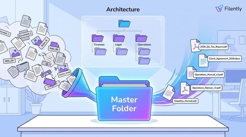 Small business document organization: folder structure, naming conventions, and automation